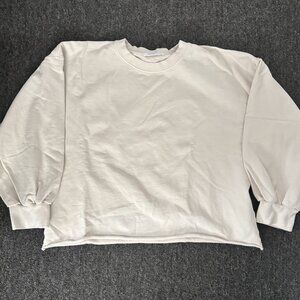 Perfect White Tee french terry womens ivory sweatshirt - size large